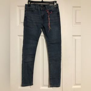 Lucky brand Zoe skinny NWT jeans‎ girls size 14 fun friendship bracelet